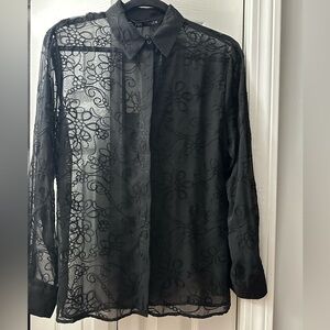 Zara floral blouse